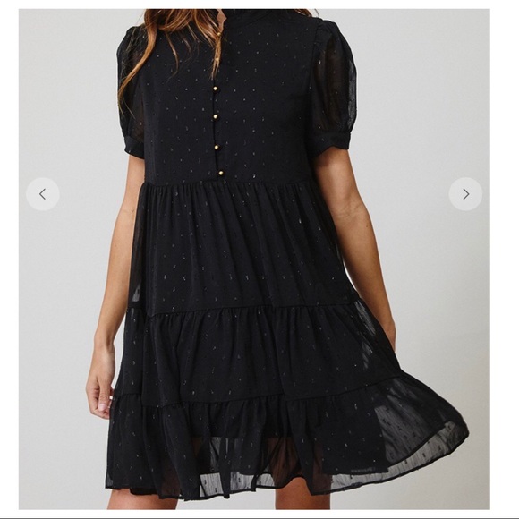 ✨RESTOCK ✨Fabulous Lurex Jacquard Swiss Dot Dress - Picture 4 of 5